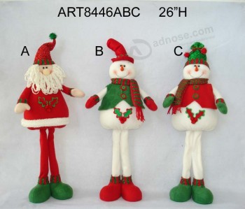 Wholesale Standing Holly Christmas Decoration Toys-3asst