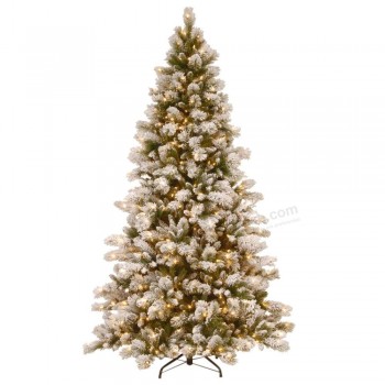 Wholesale 7-1/2 FT.白雪皑皑的韦斯特伍德松铰接人造圣诞树与650清晰的灯光(MY100.085.00)