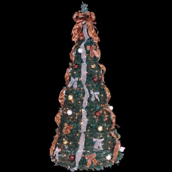All'ingrosso 6 ft.Albero di Natale pop-up completamente decorato con luci(MY100.093.00)