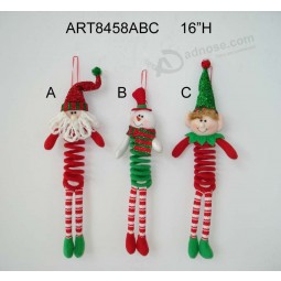 Wholesale 16"H Spring Body Christmas Decoration Gift Toy-3asst