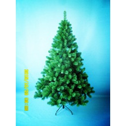 批发6英尺/180厘米 Natural Green PVC Tipschristmas Tree with Incandescent Lights(MY100.057.01)