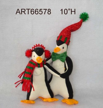 批发圣诞装饰礼品10“h企鹅家庭