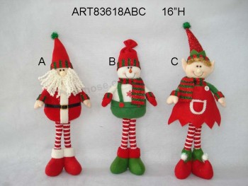 Atacado em pé santa, boneco de neve e elf artesanato de decoração de natal