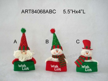 Wholesale Santa and Snowman Christmas Card Holder Decoration Gift