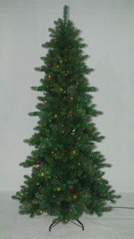árbol de navidad artificial realista al por mayor con la decoración llevada multi del color de la secuencia de la luz(ATA2)