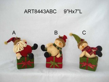 Wholesale Santa and Snowman Christmas Decoration Gift-2asst