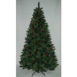 искусственная новогодняя елка оптового реалиста с яркой краской, украшенной струнным светом(AT2115)