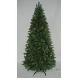 En gros pe réaliste arbre de Noël artificiel avec chaîne de lumière multi couleur led décoration(AT2117)