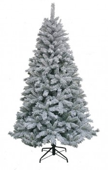 Großhandelsguter Preis beflockter künstlicher Baum mit LED-Lichterkette(SU093)