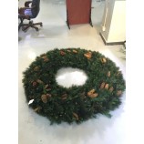 Wholesale Commercial Big Wreath for Christmas with Pre Lighting and Deco (samples available)