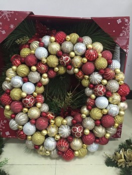 Wholesale Balls Wreath with LED String Lighting (various sizes)