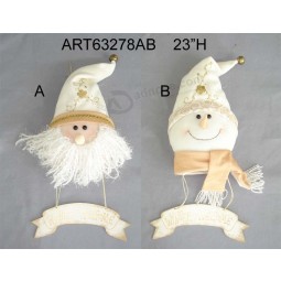 оптовая Санта и снеговик настенные рождественские украшения подарок-2asst.