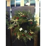 Wholesale Pre-Lit and Deco Commercial Giant Wreath with Full Realistic Tip (direct factory)