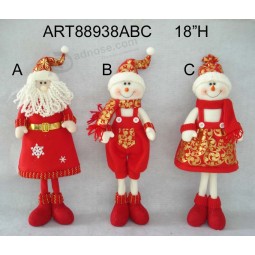 Wholesale Standing Santa Snowman Christmas Christmas Decoration Toys-3asst