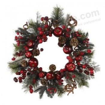 Wholesale 22in. Vibrant Multi-Colored Wreath with Stunning Apples and Berries (MY310.257.00)