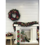 Groothandel pre-Verlicht kersthartstuk met ornamenten en deco(Volledig bereik)