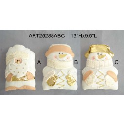 Wholesale Santa and Snowman Holiday Pillow Home Decoration 3asst