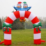 Atacado arco de festa inflável de decoração de natal ao ar livre