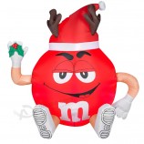 Promoção inflável do feriado do Natal da tela a bola inflável dos desenhos animados para a decoração ou as vendas