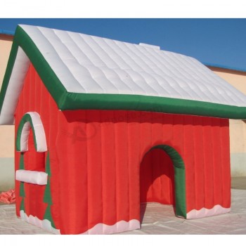 Vente en gros noël vacances décoration tissu gonflable maison de jouet
