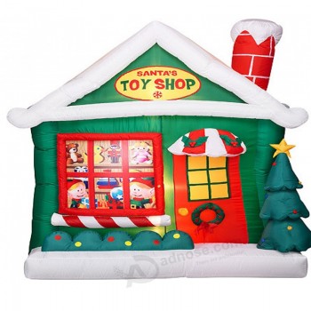 Al por mayor de productos vacacionales de Navidad de interior inflable tienda de juguetes de tela