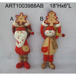 Wholesale Holiday Santa, Snowman and Reindeer Home Decoration Gift-3asst