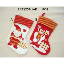 Wholesale Christmas Decoration Santa and Snowman Stocking
