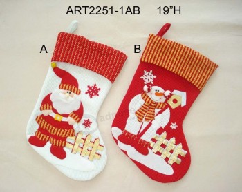 Wholesale Christmas Decoration Santa and Snowman Stocking