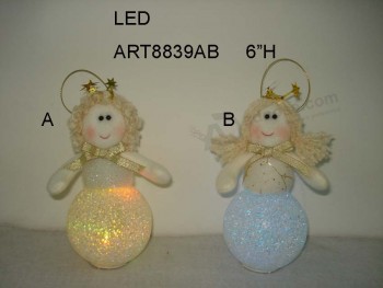 Atacado decoração de natal eva ornamentos de anjo iluminado