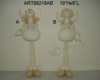 Wholesale Christmas Decoration Standing Cute Angel with Heart+Star