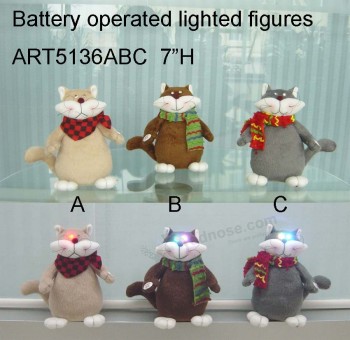 Wholesale Lighted up Christmas Decoration Gift Cat