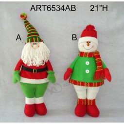 定制21“h站立圣诞老人雪人圣诞节装饰