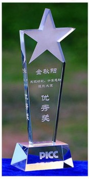 Al por mayor trofeos de resina alta-Trofeo de cristal creativo del modelo del trofeo del premio de la taza de cristal del grado