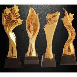 Barato troféu de troféu de cristal personalizado modelo troféu de metal criativo