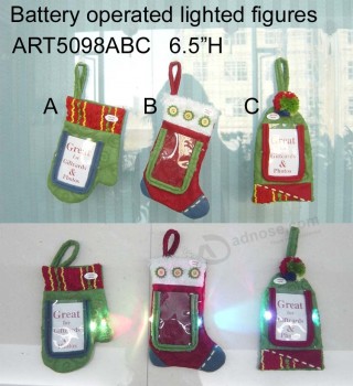 Wholesale Lighting up Christmas Decoration Gift Cardholder, 3asst.