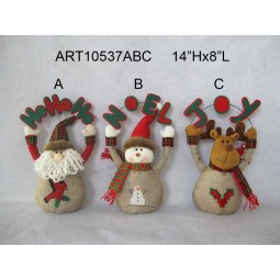 Vente en gros Noël santa bonhomme renne Noël décoration avec signe de salutation