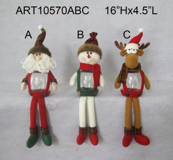 Groothandel kerst woondecoratie geschenk santa sneeuwpop traktatie container, 3assorted