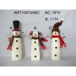 Wholesale Christmas Decoration Gift Snowman Marshmallow, 3assorted