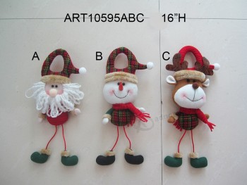 Groothandel kerst huisdecoratie santa sneeuwpop rendieren deurknop