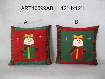 Coussin de décoration de vacances en gros joyeux Noël bonhomme de neige