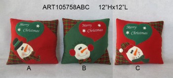 Groothandel vrolijk kerstfeest huisdecoratie sneeuwpop kussen-3gemonteerd