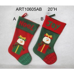 批发圣诞快乐装饰雪人长袜