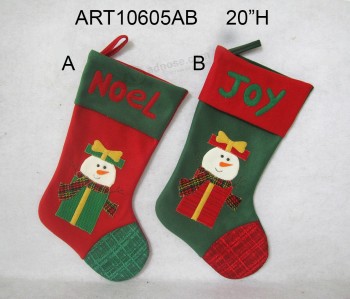 Wholesale Merry Christmas Decoration Snowman Stocking