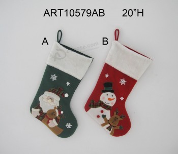 In het groot santa snowman kerstversiering stocking-2assorted