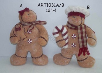 Großhandels stehender Lebkuchen und Baby, 2 asst-Weihnachtsdekoration