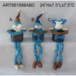 All'ingrosso top hat body christmas decoration, 3 asst