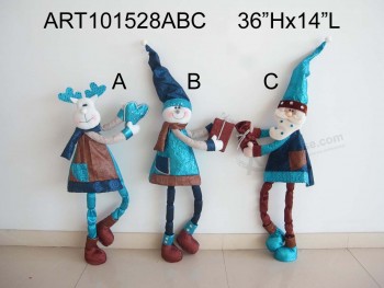 Wholesale Big Standing Christmas Decoration with Gift-3asst