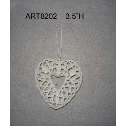 Wholesale 3.5"H Crochet Heart Tree Ornaments-Christmas Decoration