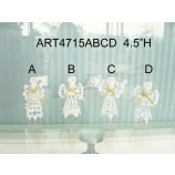 定制设计圣诞树decorationwhite钩针天使-4asst