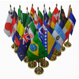 Barato taManho pequeno perSonalizado MeSa bandeira Mini MeSa bandeira
